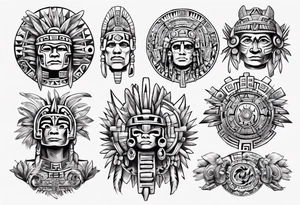 aztec landmark tattoo idea