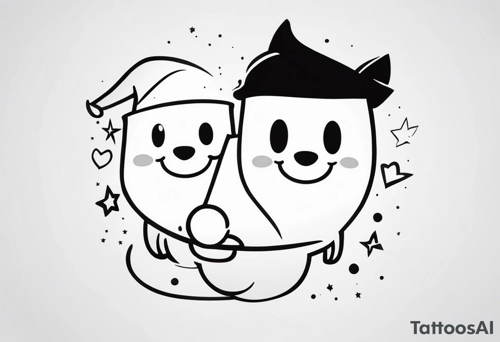 Happy, jolly , cute character tattoo idea