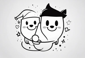 Happy, jolly , cute character tattoo idea