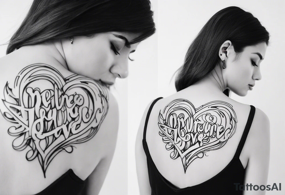 Melting LOVE tattoo idea