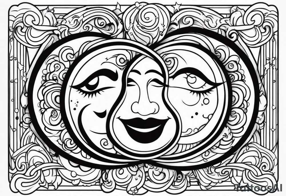 Sol e Lua juntos tattoo idea