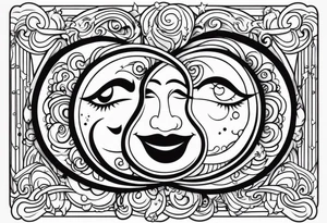 Sol e Lua juntos tattoo idea
