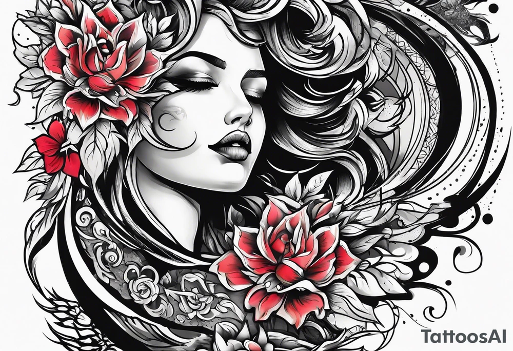 Chaos vs peace, mental anguish, peaceful tattoo idea