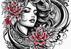 Chaos vs peace, mental anguish, peaceful tattoo idea