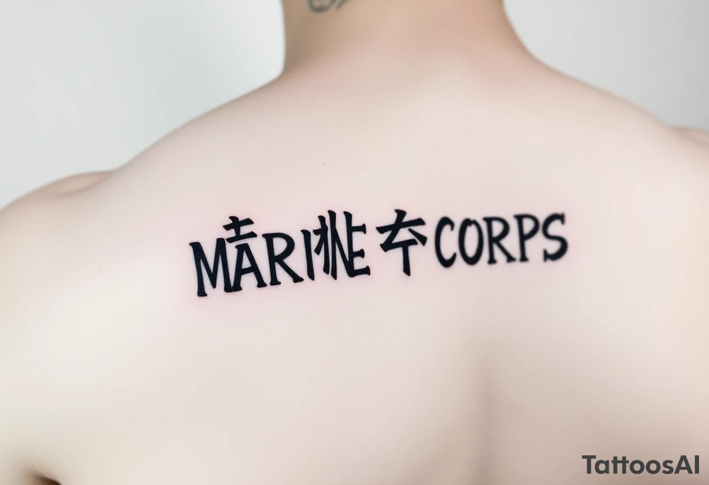 Republic of Korea
Marine Corps
lettering to arm tattoo idea