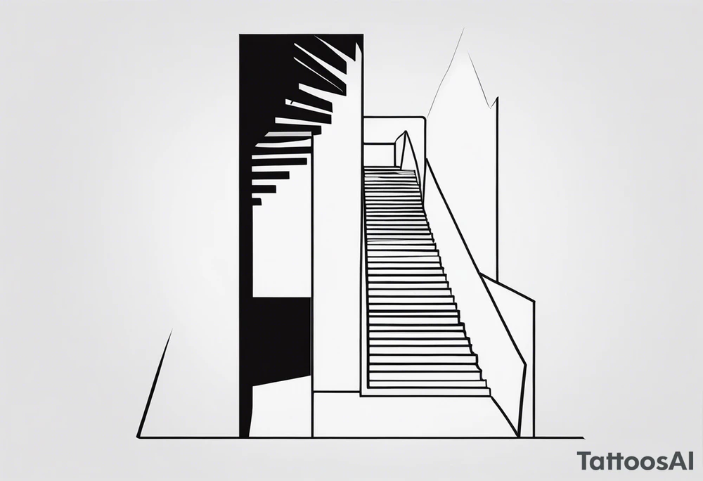 Literally just an outline of stairs tattoo idea