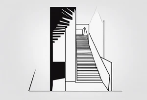 Literally just an outline of stairs tattoo idea