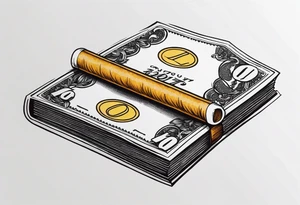 money made of cigarettes tattoo idea