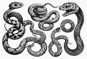 Snake covered in mos tattoo idea
