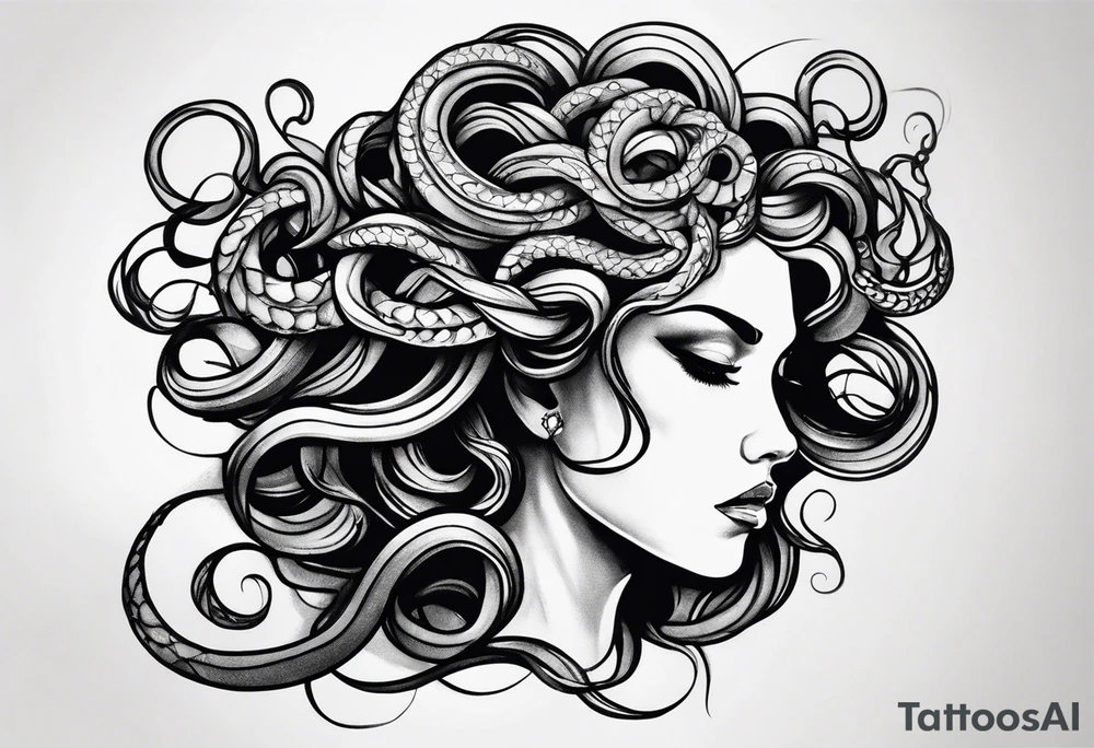 Medusa side view for forearm tattoo tattoo idea