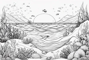 Ocean floor tattoo idea