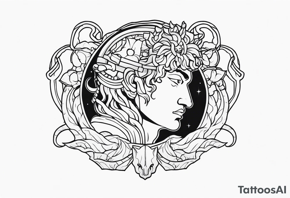 perseus holding medusas head tattoo idea