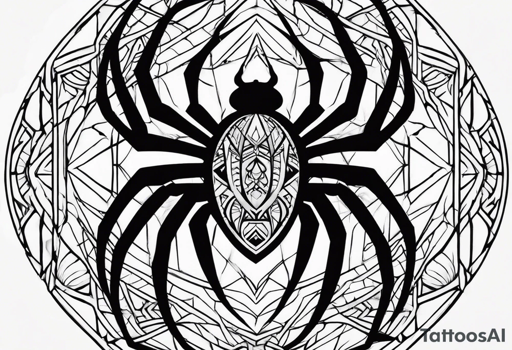 Neotribal spider tattoo idea