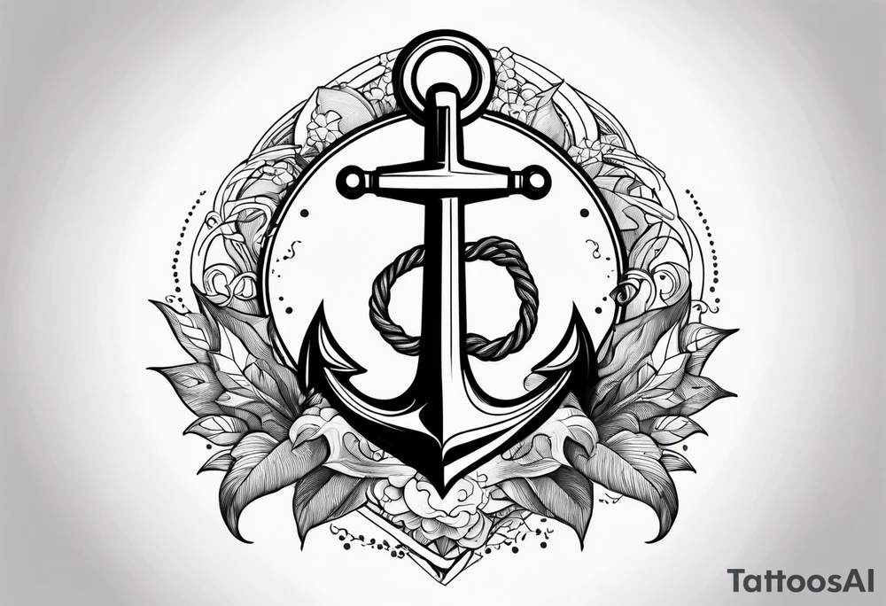 Anchor with storm tattoo idea