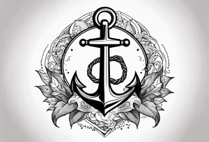 Anchor with storm tattoo idea