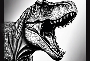T rex dinosaur tattoo idea