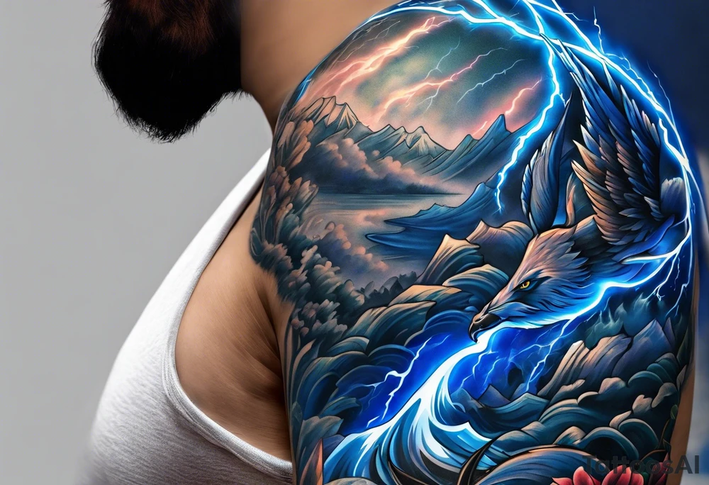 Blue Lightning tattoo idea