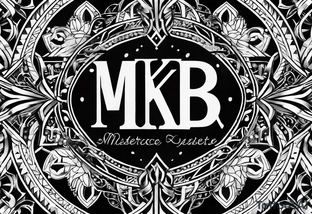scottish bracelet tattoo with letters 
MKB tattoo idea