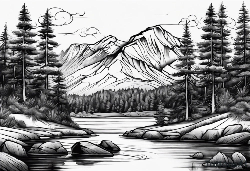 red pine tattoo idea