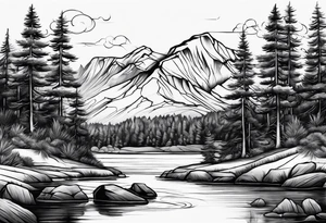 red pine tattoo idea