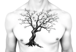 Cherry blossom tree tattoo idea