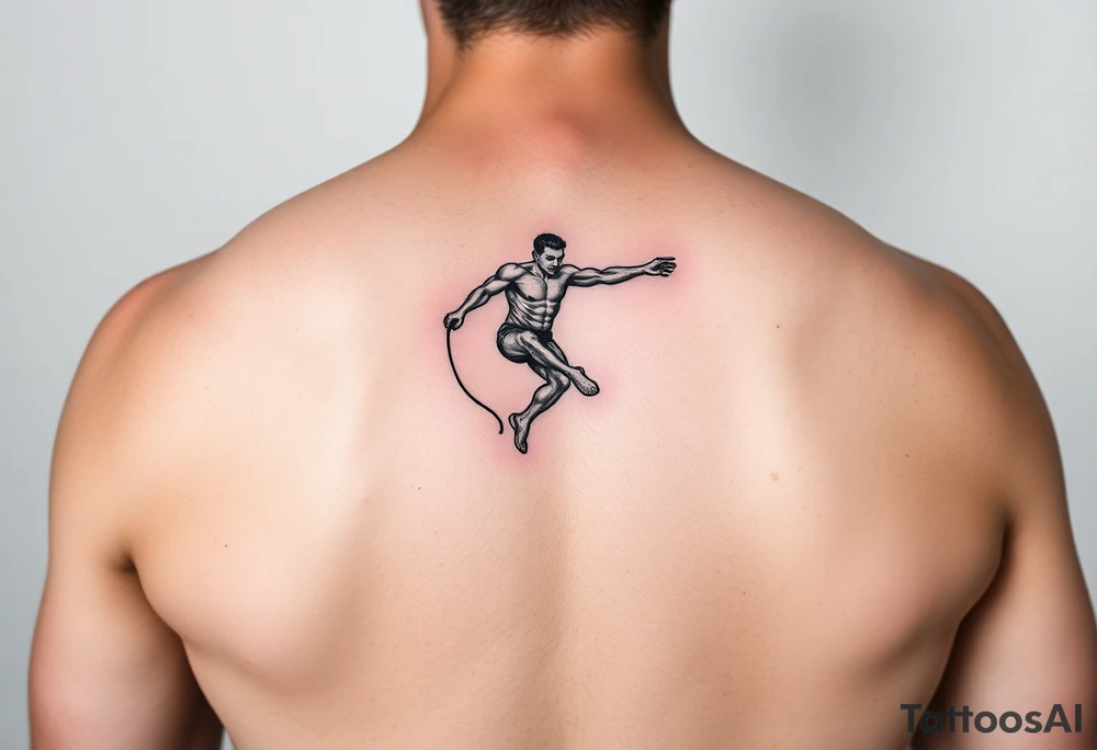 man jumping rope tattoo tattoo idea