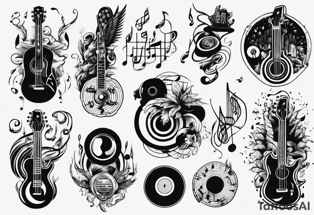 music sound tattoo idea