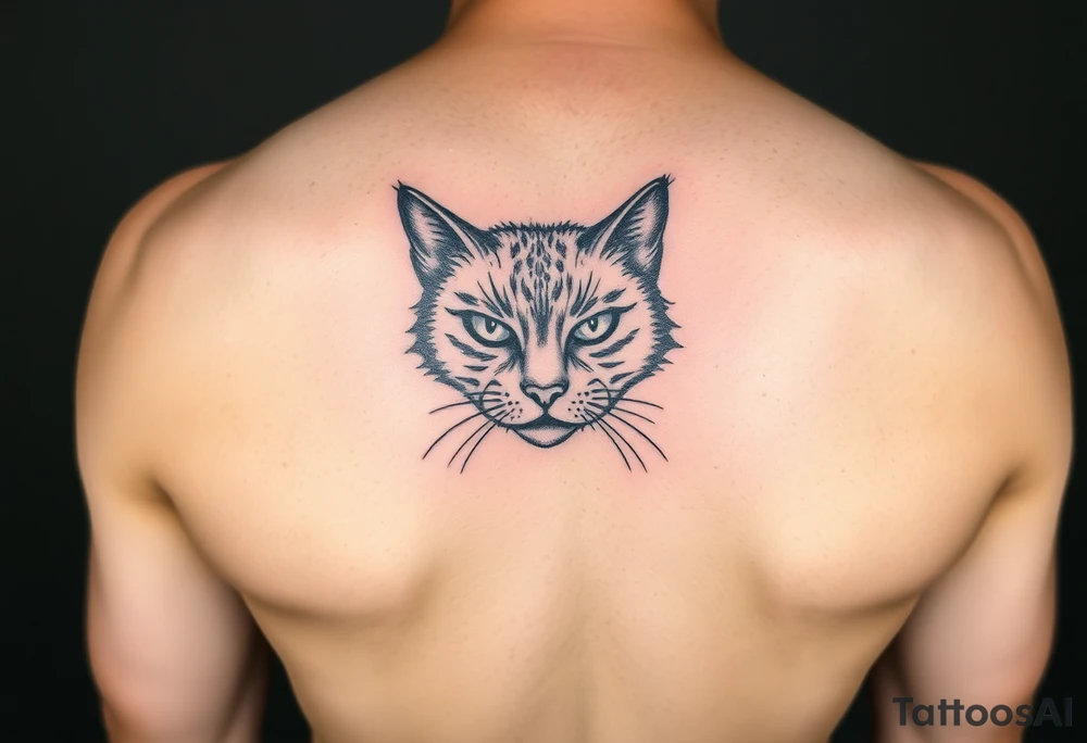 black cat tattoo idea