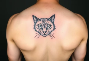 black cat tattoo idea