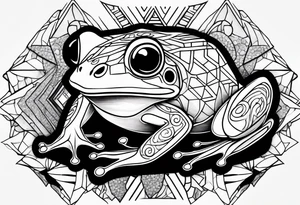 a psychedelic frog tattoo idea