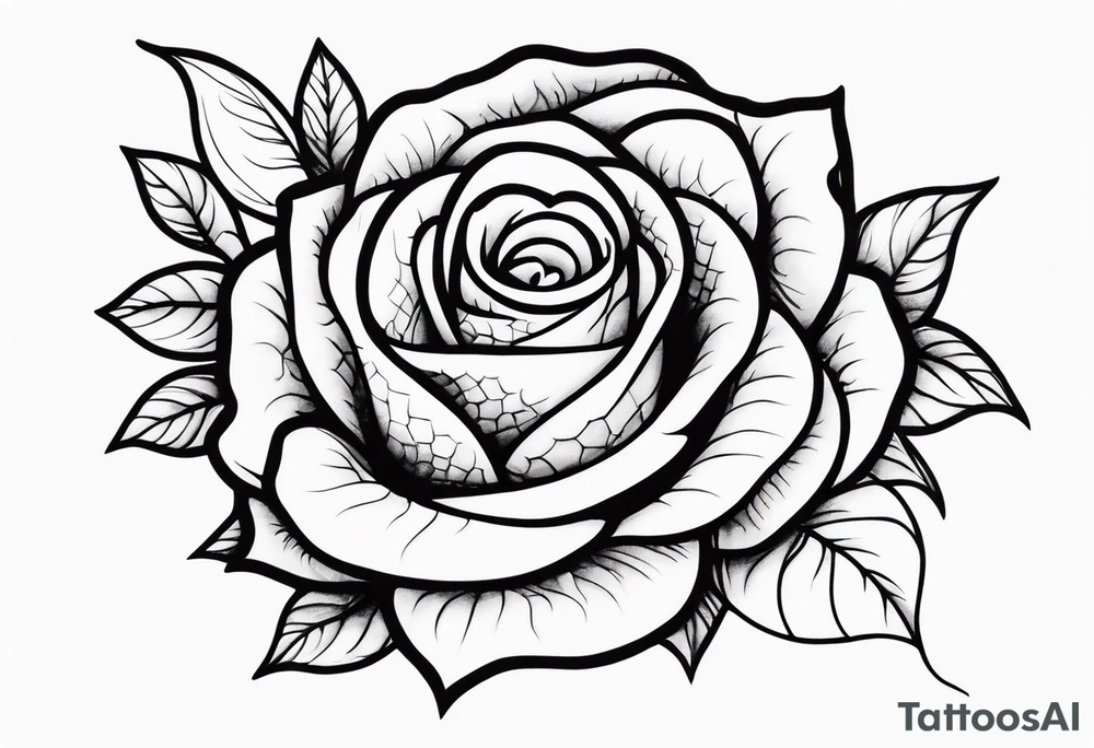 rose, snake, tattoo idea