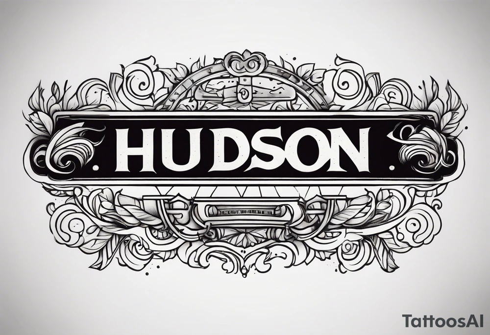 Inscribe 'Hudson Sugden' on both forearms, one name per arm. tattoo idea