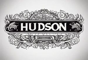 Inscribe 'Hudson Sugden' on both forearms, one name per arm. tattoo idea