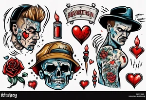 heartbroken man tattoo idea