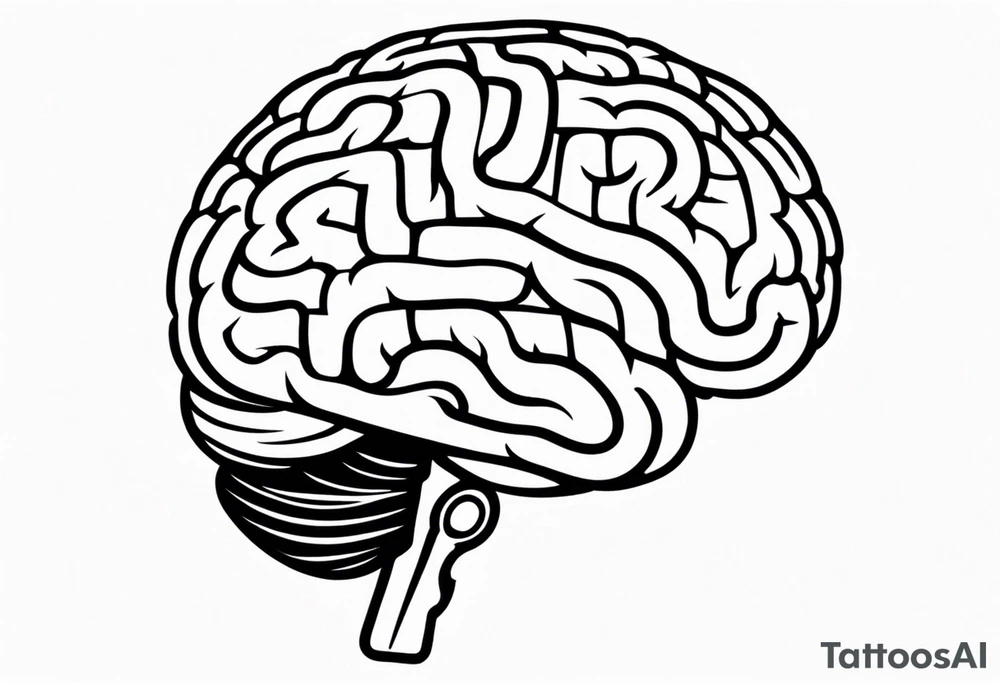 a mindful brain in positive energy thinking about self improvement tattoo idea