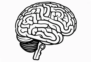 a mindful brain in positive energy thinking about self improvement tattoo idea