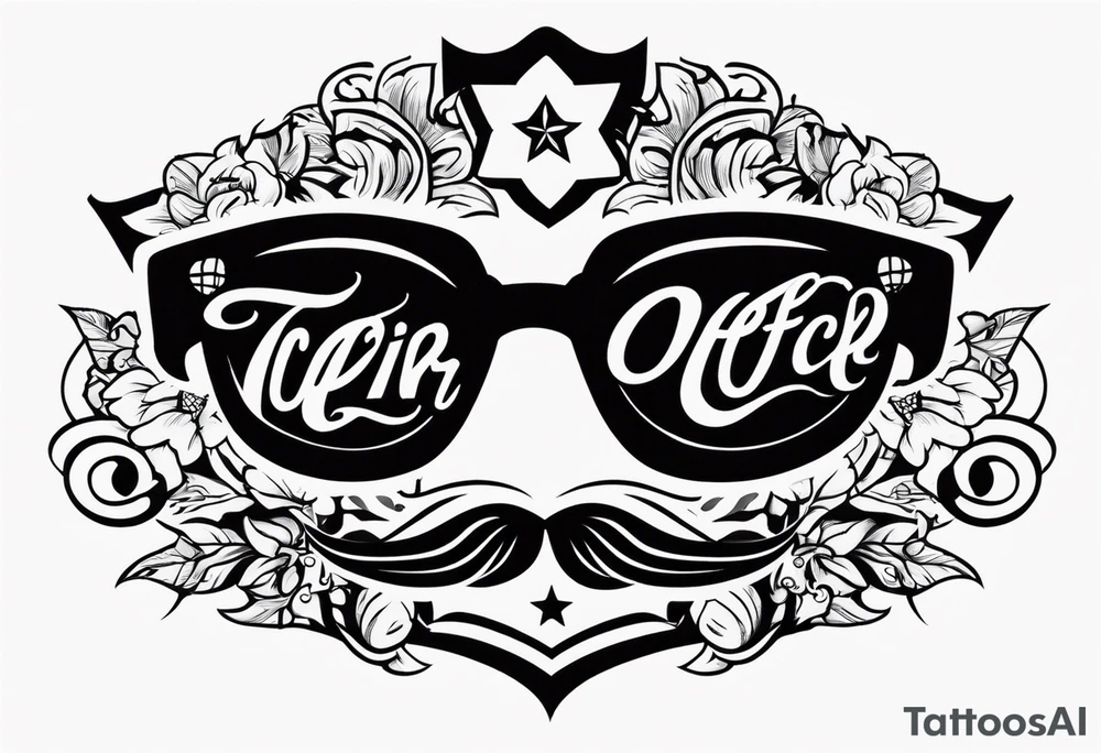 Officer Sunglasses tattoo idea