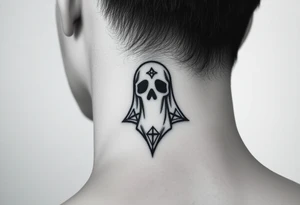 Ghost scary tattoo idea