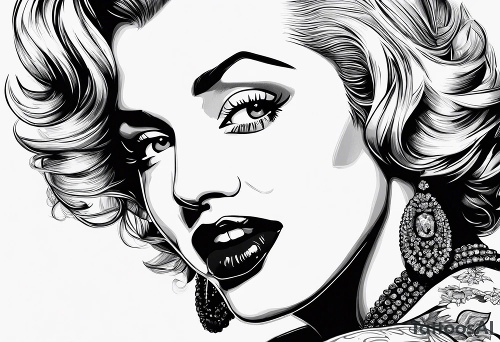 marilyn monroe scarface  money backgrouund tattoo idea