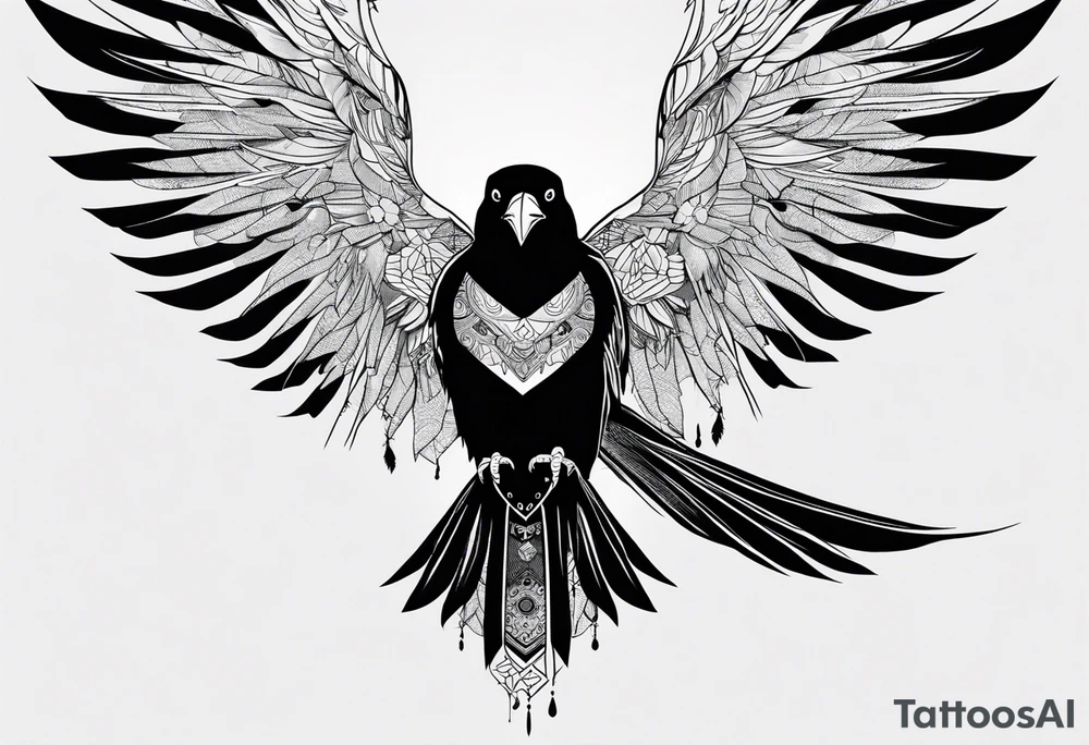 Semicolon with the upper dot turns into uchiha itachi's crows tattoo idea