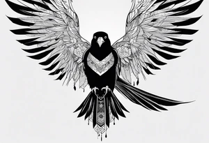 Semicolon with the upper dot turns into uchiha itachi's crows tattoo idea
