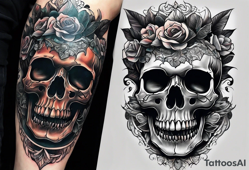 Skull Knee tattoo tattoo idea