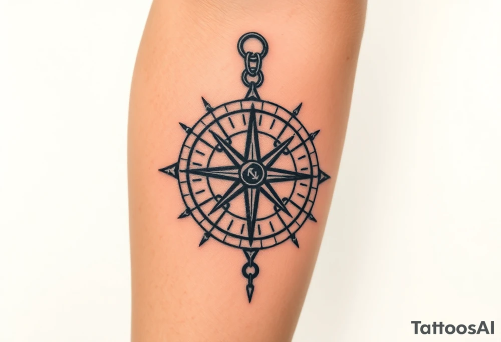 compass tattoo idea
