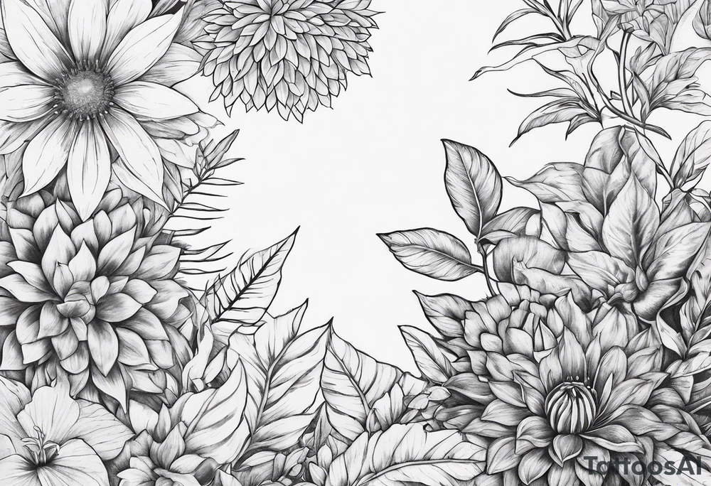 Plants that are not flowers tattoo idea