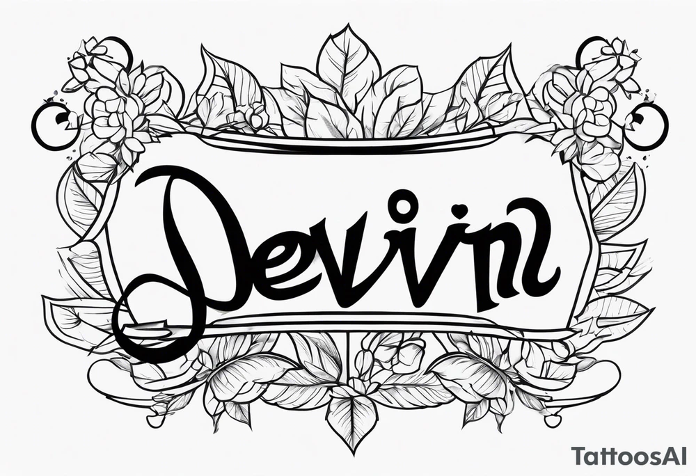 devin name tattoo tattoo idea