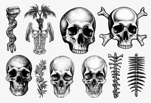 palm bones tattoo idea