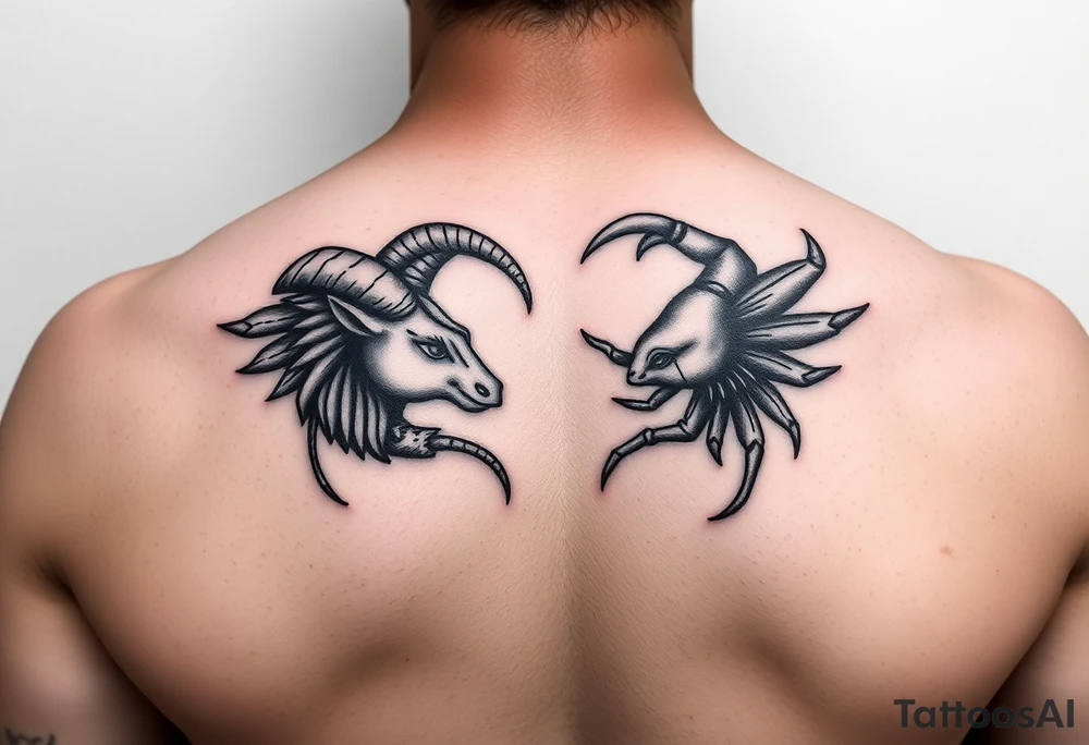New fresh love between Taurus and Cancer tattoo idea