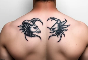 New fresh love between Taurus and Cancer tattoo idea
