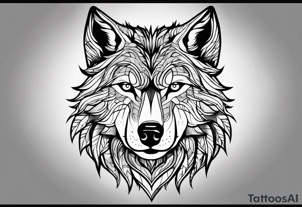 Mean wolf tattoo idea