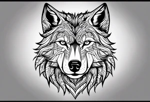 Mean wolf tattoo idea